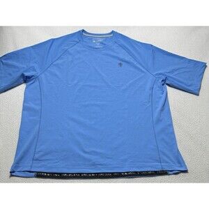 Coolibar Men's Suze XXL 2XL Hightide Short Sleeve Swim Shirt UPF 50+ Blue